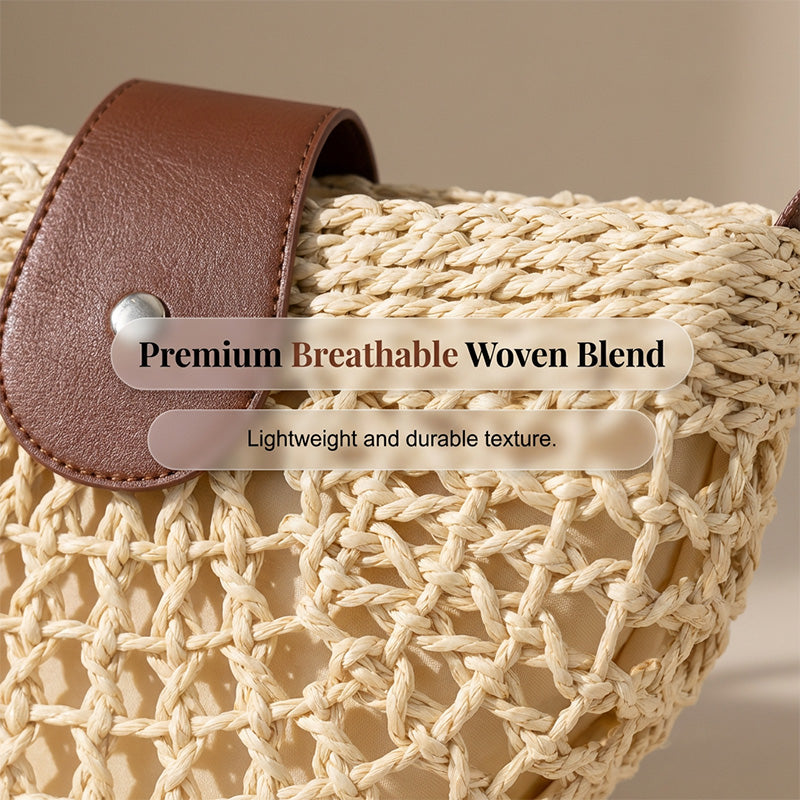 👜 50% RABATT NU! 🌿 Vävd Korsryggsäck för Kvinnor – Bohemisk Chic & Lättviktig – Rymlig Inredning & Justerbar Rem – Perfekt för Strand & Resor 🏖️