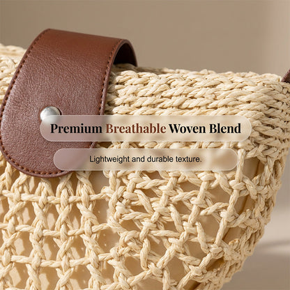 👜 50% RABATT NU! 🌿 Vävd Korsryggsäck för Kvinnor – Bohemisk Chic & Lättviktig – Rymlig Inredning & Justerbar Rem – Perfekt för Strand & Resor 🏖️