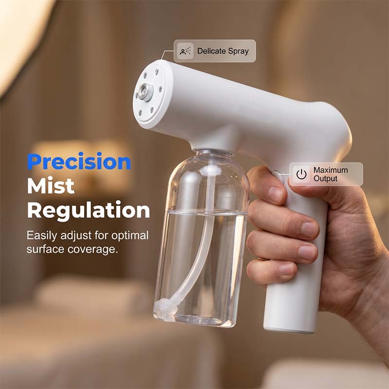 🦠 50% RABATT NU! 🚫 Sladdlös nano-atomizer – beröringsfri desinfektion, blått ljus – för hem, kontor och bil 🏠