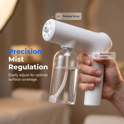 🦠 50% RABATT NU! 🚫 Sladdlös nano-atomizer – beröringsfri desinfektion, blått ljus – för hem, kontor och bil 🏠