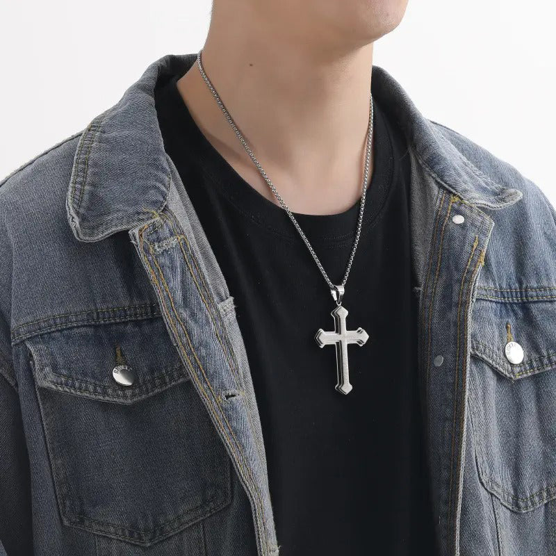 ✝️ Korshalsband med "Förevargs bön" -- Unisex