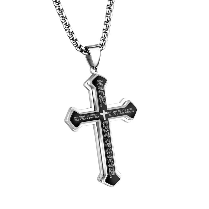 ✝️ Korshalsband med "Förevargs bön" -- Unisex