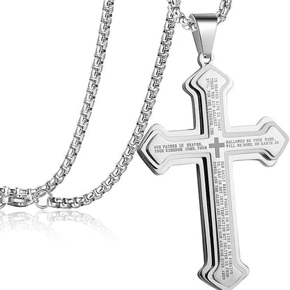 ✝️ Korshalsband med "Förevargs bön" -- Unisex