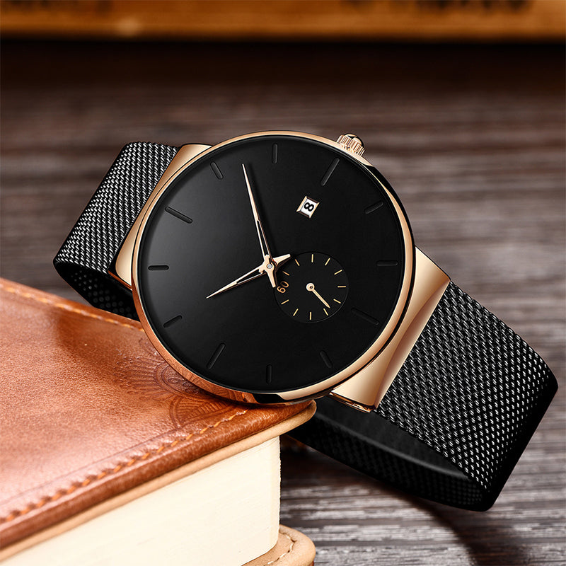 ⌚ 50% RABATT NU! ⚡ Minimalistisk vattentät kvartsklocka för män – Snygg enkel design, exakt tidtagning och daglig vattentät funktion ✨