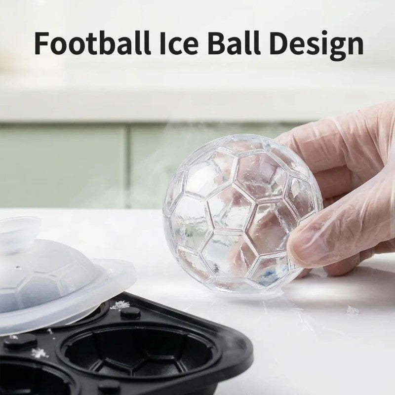 Silikonform för isboll i form av en fotboll