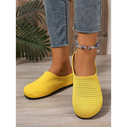 🎁2026 Nyheter 50% RABATT💥Dam Andningsbara Stickade Slip-On Mules – Lätta och vadderade – Enkla att ta på och av, perfekta för vardagliga dagar eller snabba ärenden – luftiga och bekväma 🌸