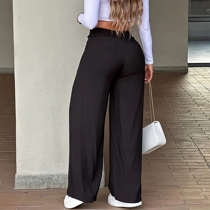 👖 TIDSBEGRÄNSAT 50% RABATT! 💥 Dambyxor med hög midja och raka ben – framsöm, elastisk bak, mångsidiga ✨✨3% rabattkod: NOR3