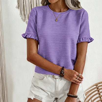 🌸 50% RABATT NU! 🌸 Blus med fladdrande ärmar för kvinnor