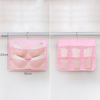 🧦 TIDBEGRÄNSAD 50% RABATT! ✨ Dubbelsidig förvaring av underkläder – Transparent nät, roterbar krok, platsbesparande 👙