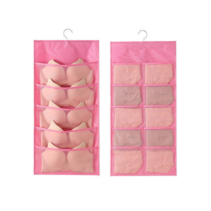 🧦 TIDBEGRÄNSAD 50% RABATT! ✨ Dubbelsidig förvaring av underkläder – Transparent nät, roterbar krok, platsbesparande 👙