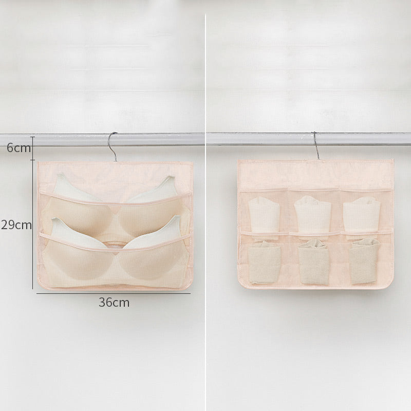 🧦 TIDBEGRÄNSAD 50% RABATT! ✨ Dubbelsidig förvaring av underkläder – Transparent nät, roterbar krok, platsbesparande 👙
