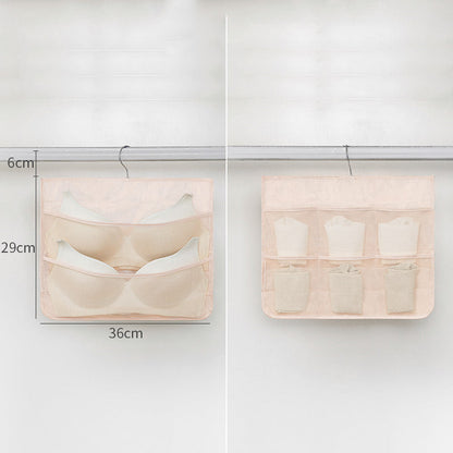 🧦 TIDBEGRÄNSAD 50% RABATT! ✨ Dubbelsidig förvaring av underkläder – Transparent nät, roterbar krok, platsbesparande 👙