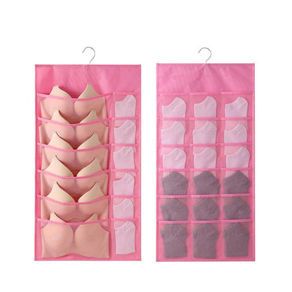 🧦 TIDBEGRÄNSAD 50% RABATT! ✨ Dubbelsidig förvaring av underkläder – Transparent nät, roterbar krok, platsbesparande 👙