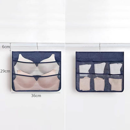 🧦 TIDBEGRÄNSAD 50% RABATT! ✨ Dubbelsidig förvaring av underkläder – Transparent nät, roterbar krok, platsbesparande 👙