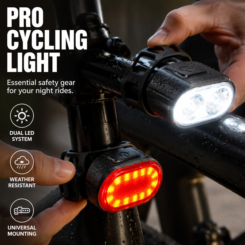 🚲 50 % RABATT NU! 💡 USB-laddningsbart cykelljusset – intensiv ljusstyr – overbores