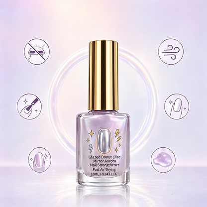 📢📢 Köp 2, få 1 gratis! 💅 Nagelförstärkare med spegeleffekt klar lila – 10 ml – Aurora frostad finish & snabbtorkande i luften för stärkta naglar ✨✨3% rabattkod: NOR3