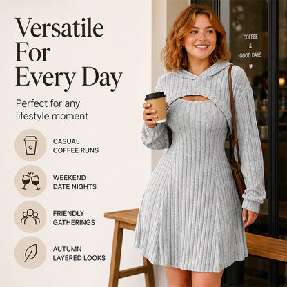 ⏰🍂Höstens Early Bird-rea – Kvinnors 2-delad ribbstickad outfit✨3% rabattkod: NOR3