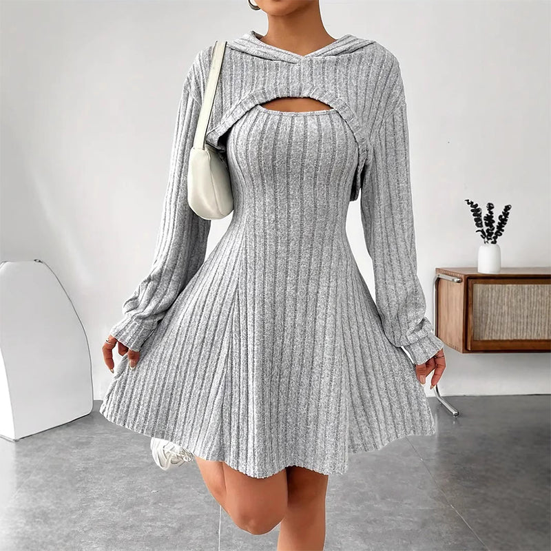 ⏰🍂Höstens Early Bird-rea – Kvinnors 2-delad ribbstickad outfit✨3% rabattkod: NOR3