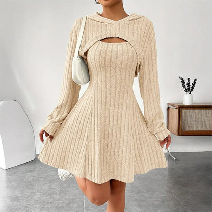 ⏰🍂Höstens Early Bird-rea – Kvinnors 2-delad ribbstickad outfit✨3% rabattkod: NOR3