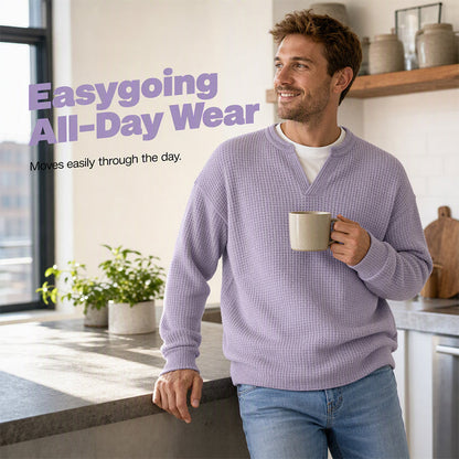 ⌛Tidsbegränsat erbjudande🛍️Bekväm våffeltröja med lagerlook✨3% rabattkod: NOR3