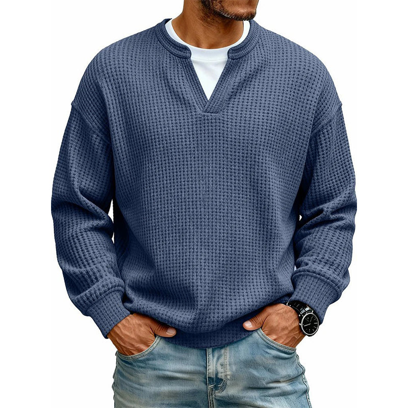 ⌛Tidsbegränsat erbjudande🛍️Bekväm våffeltröja med lagerlook✨3% rabattkod: NOR3
