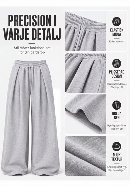 👖Damiga lediga bylsiga mjukisbyxor med vida ben✨3% rabattkod: NOR3