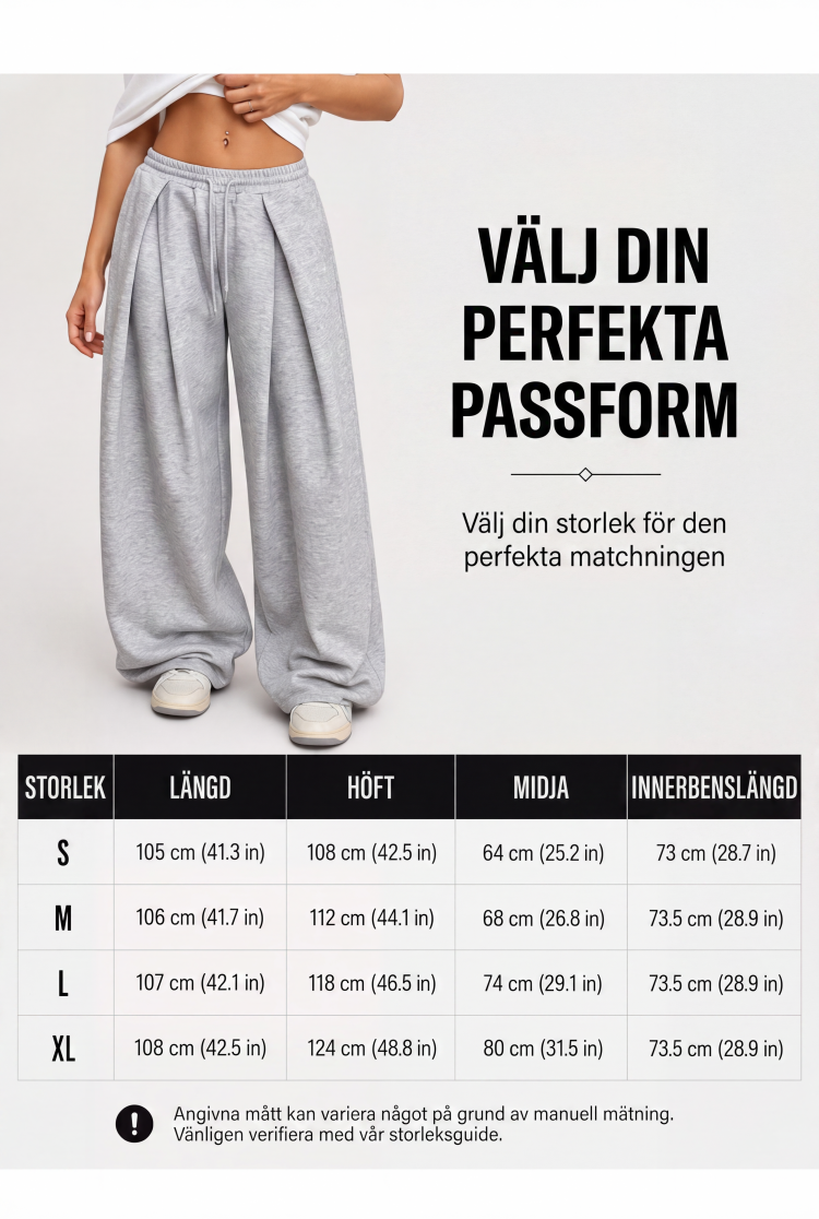 👖Damiga lediga bylsiga mjukisbyxor med vida ben✨3% rabattkod: NOR3