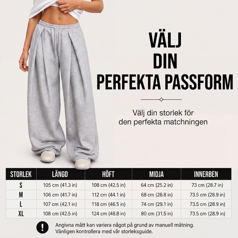 👖Damiga lediga bylsiga mjukisbyxor med vida ben✨3% rabattkod: NOR3