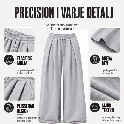 👖Damiga lediga bylsiga mjukisbyxor med vida ben✨3% rabattkod: NOR3
