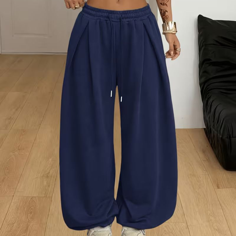 👖Damiga lediga bylsiga mjukisbyxor med vida ben✨3% rabattkod: NOR3