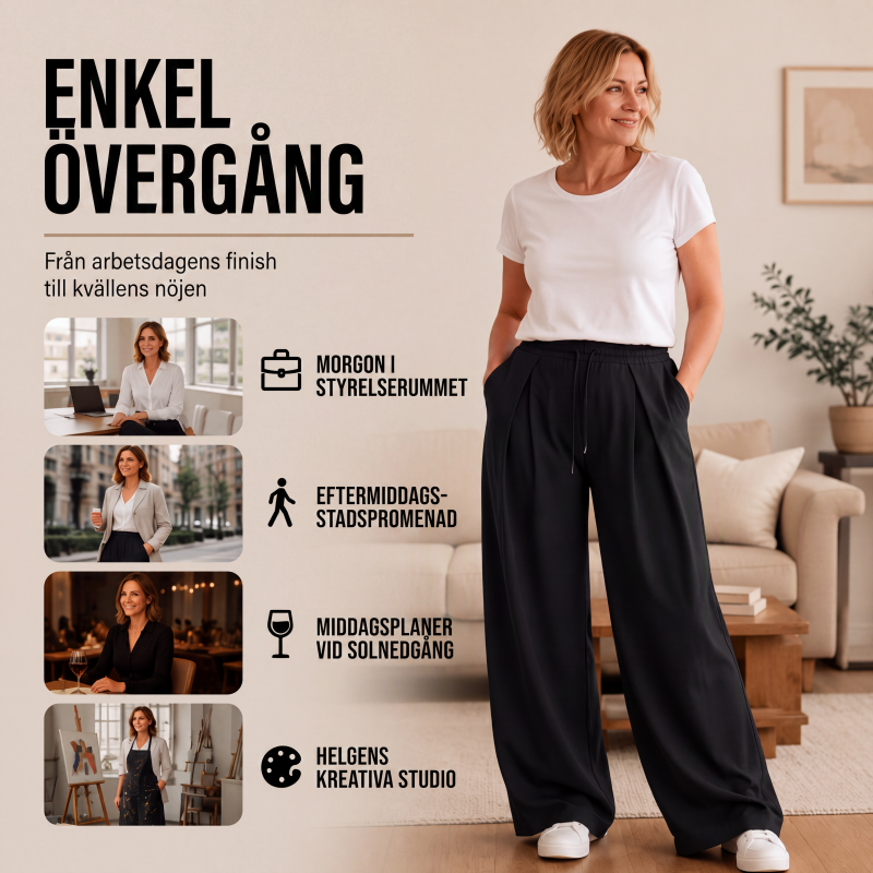 👖Damiga lediga bylsiga mjukisbyxor med vida ben✨3% rabattkod: NOR3