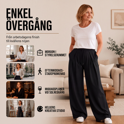 👖Damiga lediga bylsiga mjukisbyxor med vida ben✨3% rabattkod: NOR3