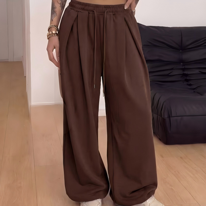 👖Damiga lediga bylsiga mjukisbyxor med vida ben✨3% rabattkod: NOR3