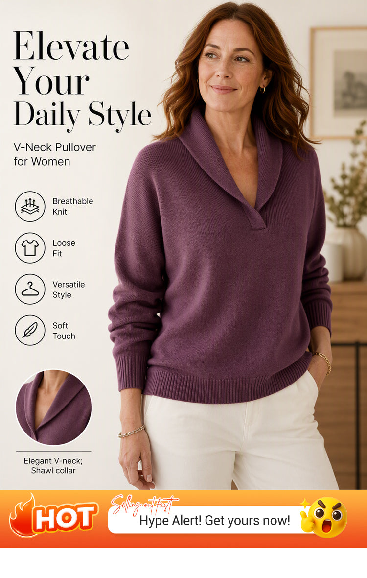 Bästsäljare🏆🧶 Sjalkrage Pullover – Tidlös komfort och enkel stil för alla tillfällen