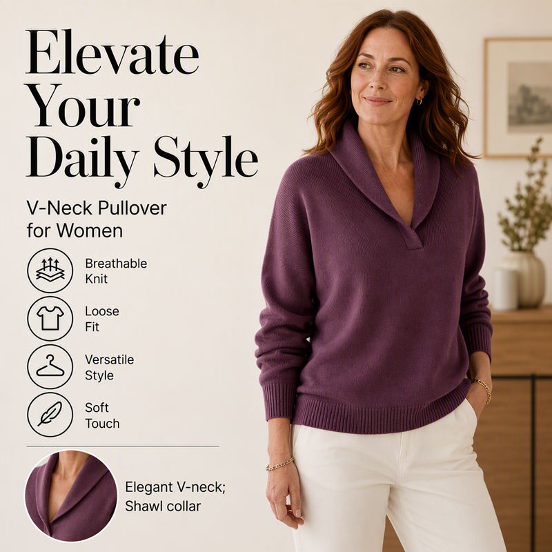 Bästsäljare🏆🧶 Sjalkrage Pullover – Tidlös komfort och enkel stil för alla tillfällen