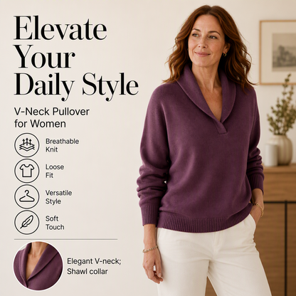 Bästsäljare🏆🧶 Sjalkrage Pullover – Tidlös komfort och enkel stil för alla tillfällen