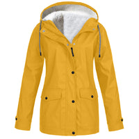 🏆Sista dagen-50% RABATT❤️‍🔥Dams Vindtät Jacka med Huva och Plyschfoder