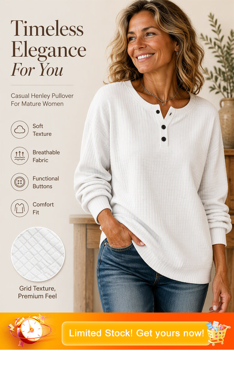 💃2026 Höstnyhet 50% RABATT💥🔥50% RABATT! Damernas Casual Våffelstickade Sweatshirt