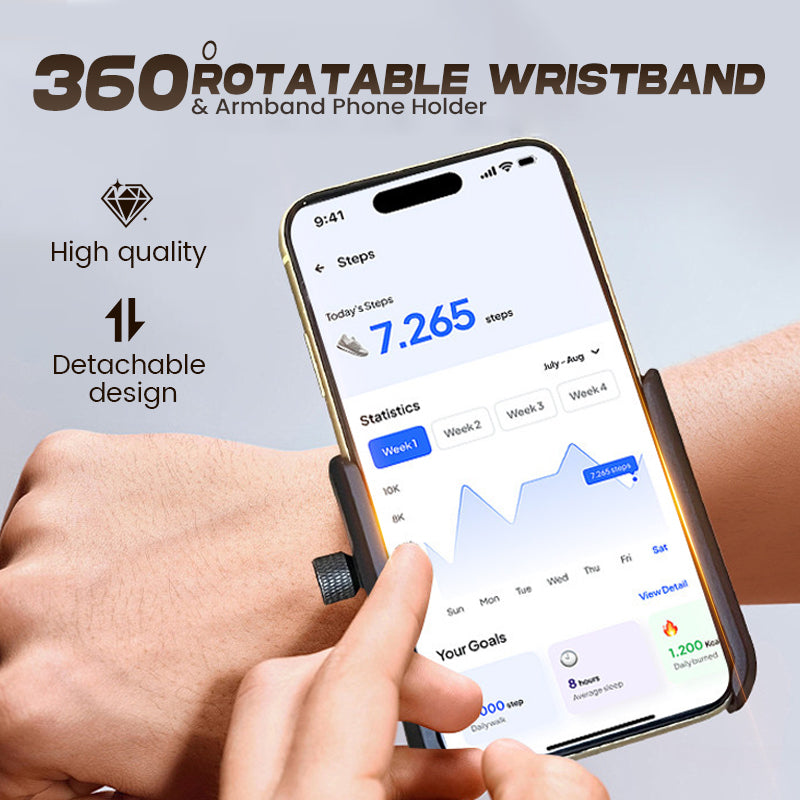 📢📢40% RABATT !! ⏰360° roterbar handledsbands- & armbandsmobilhållare💪📱