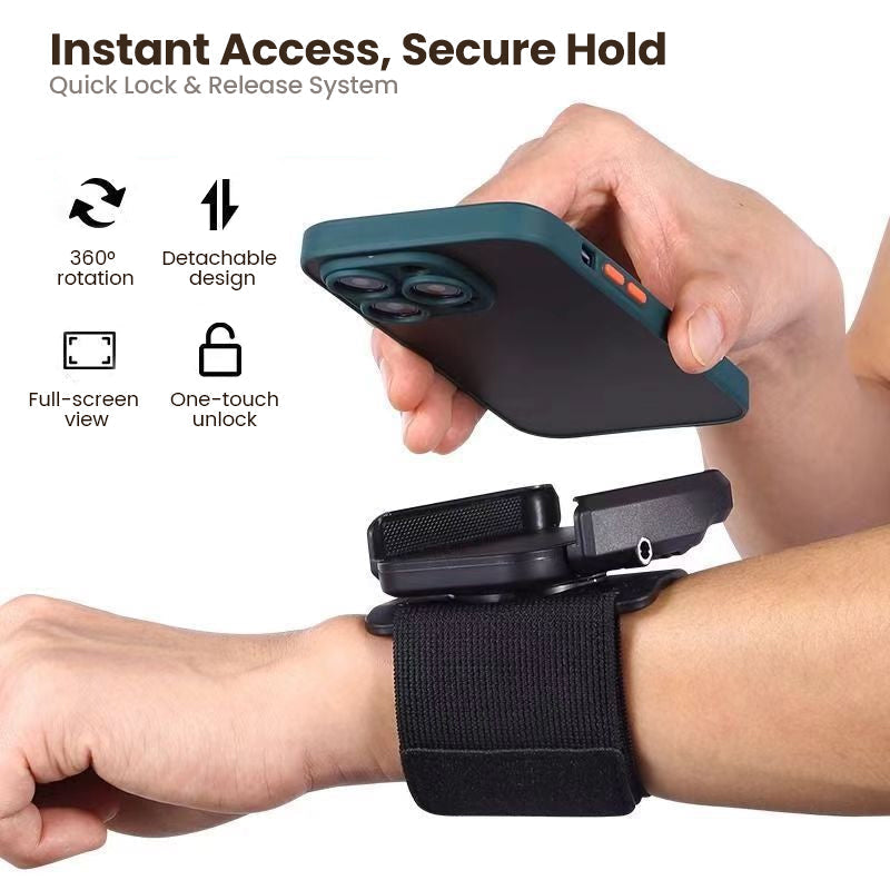 📢📢40% RABATT !! ⏰360° roterbar handledsbands- & armbandsmobilhållare💪📱