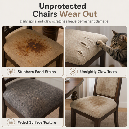 🎁 Köp 1 få 1 gratis! 🪑 Elastiskt sittöverdrag för matstol – bandlöst elastiskt överdrag med elegant strukturerat mönster för hem och matrum✨3% rabattkod: NOR3