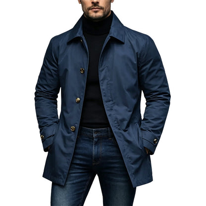 ✨3% rabattkod: NOR3✨Herrars Vattentäta Medellånga Trenchcoat【GRATIS FRAKT】