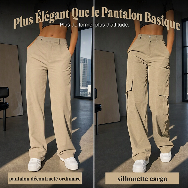 Eleganta slimmande cargo-byxor för dam✨3% rabattkod: NOR3