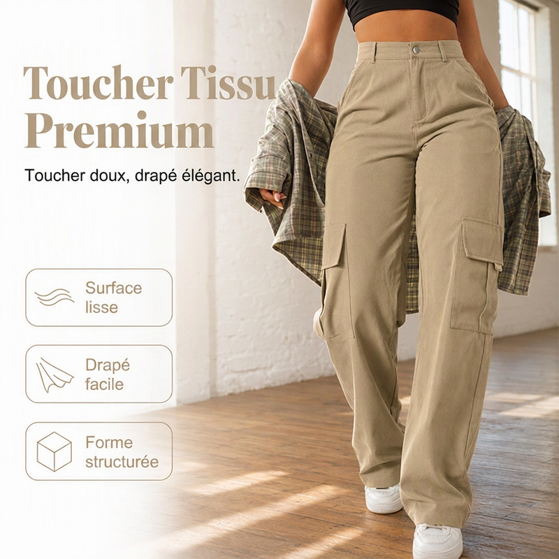 Eleganta slimmande cargo-byxor för dam✨3% rabattkod: NOR3