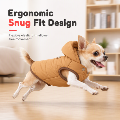 🐾 BEGRÄNSAD TID 49% RABATT! ✨ Hundkappa med huva – Fleecefodrad, Vindtät 🧥✨3% rabattkod: NOR3