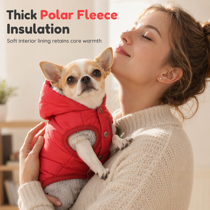 🐾 BEGRÄNSAD TID 49% RABATT! ✨ Hundkappa med huva – Fleecefodrad, Vindtät 🧥✨3% rabattkod: NOR3
