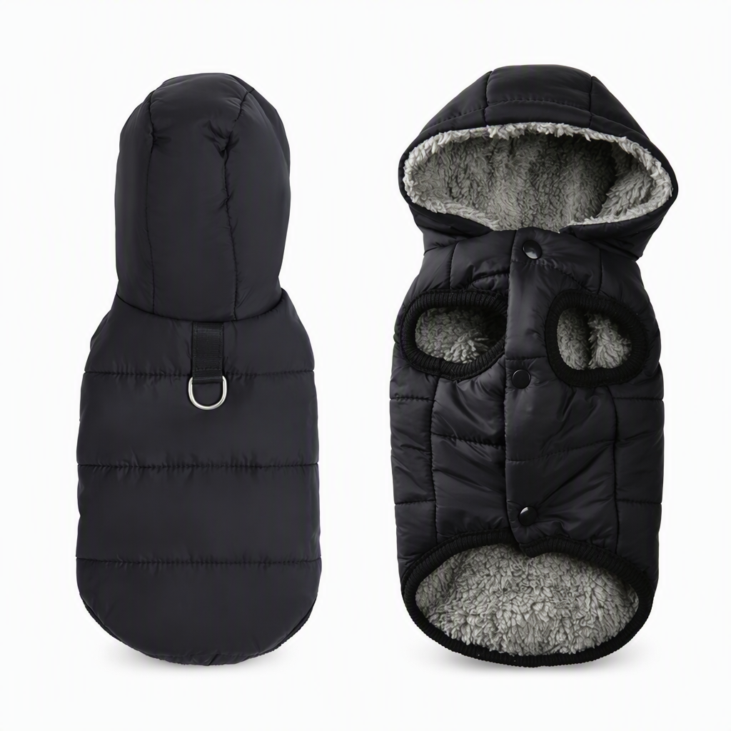 🐾 BEGRÄNSAD TID 49% RABATT! ✨ Hundkappa med huva – Fleecefodrad, Vindtät 🧥✨3% rabattkod: NOR3