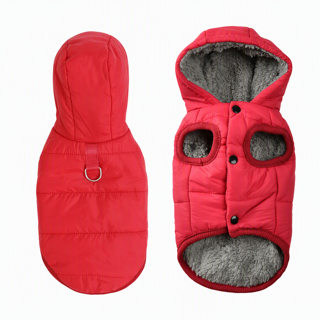 🐾 BEGRÄNSAD TID 49% RABATT! ✨ Hundkappa med huva – Fleecefodrad, Vindtät 🧥✨3% rabattkod: NOR3