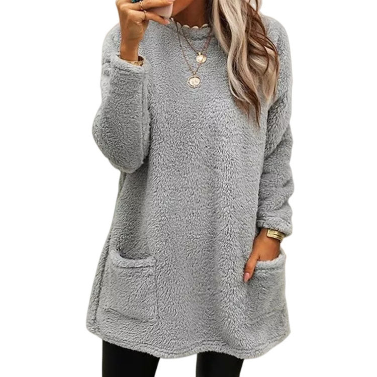 🍂50% RABATT☁️Damernas varma rundhalsade långärmade topp✨3% rabattkod: NOR3