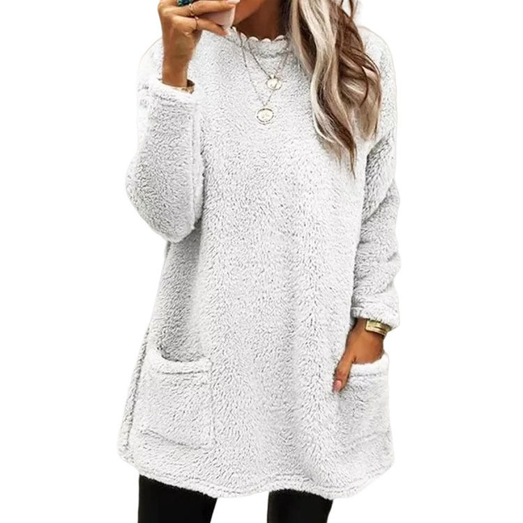🍂50% RABATT☁️Damernas varma rundhalsade långärmade topp✨3% rabattkod: NOR3